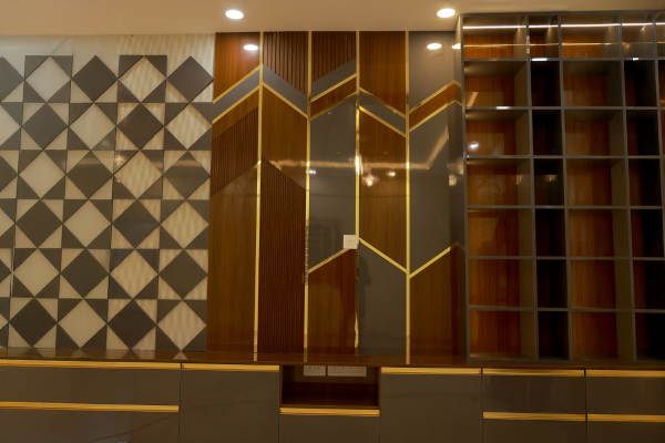 Living Room with Bookshelf